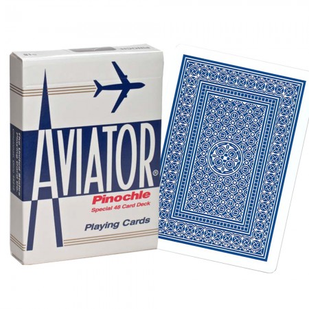 Aviator Pinochle Standard pokerio kortos (Mėlynos)